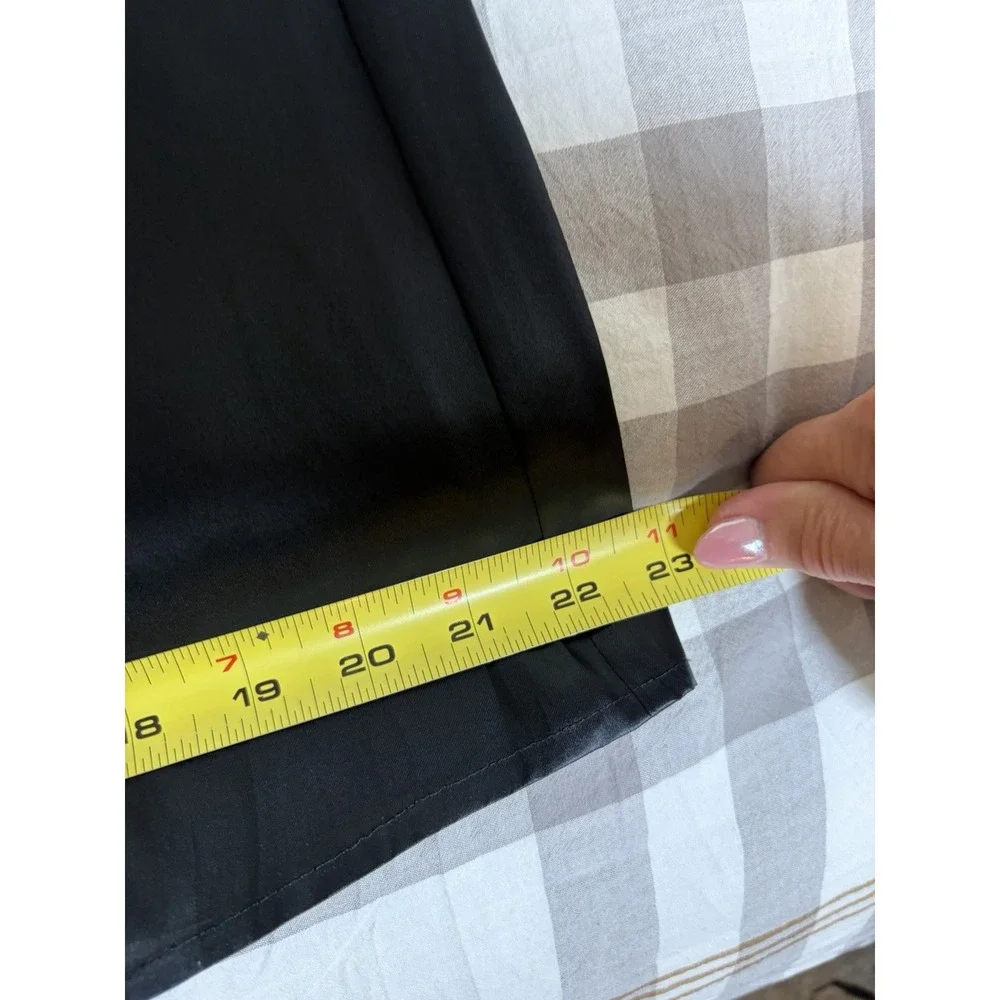 Talbots Pure Silk Black Satin Jacket~Sz 6~Cocktails Minimalist Country Club - Picture 12 of 13